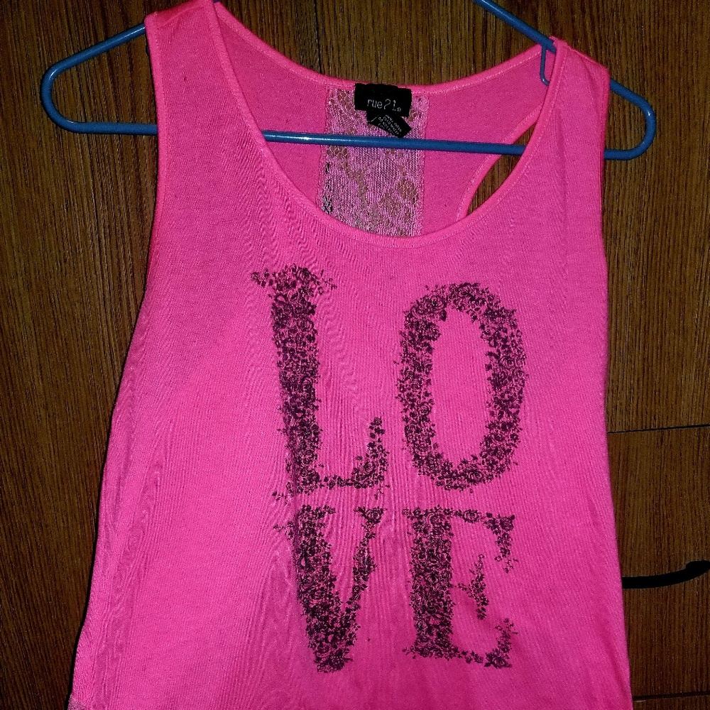Large pink neon top